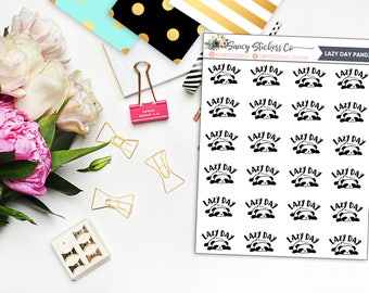 Lazy Day Panda Planner Stickers | for use with Erin Condren Lifeplanner™, Filofax, Personal, A5, Happy Planner