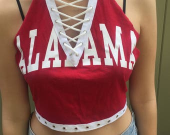 University of Alabama Halter lace up top