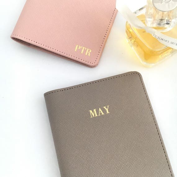 Passport Cover Monogram Passport holder Personalized