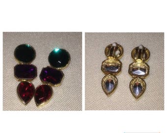 Anniversary Sale Vintage 80's Earrings