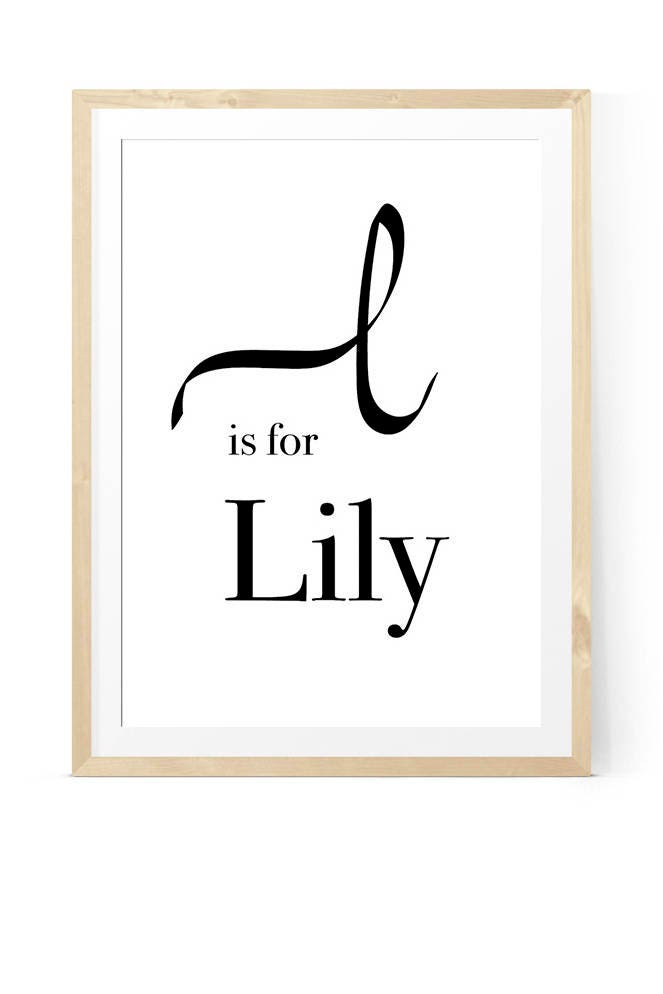 Lily Calligraphy Print modern calligraphy Typography Print