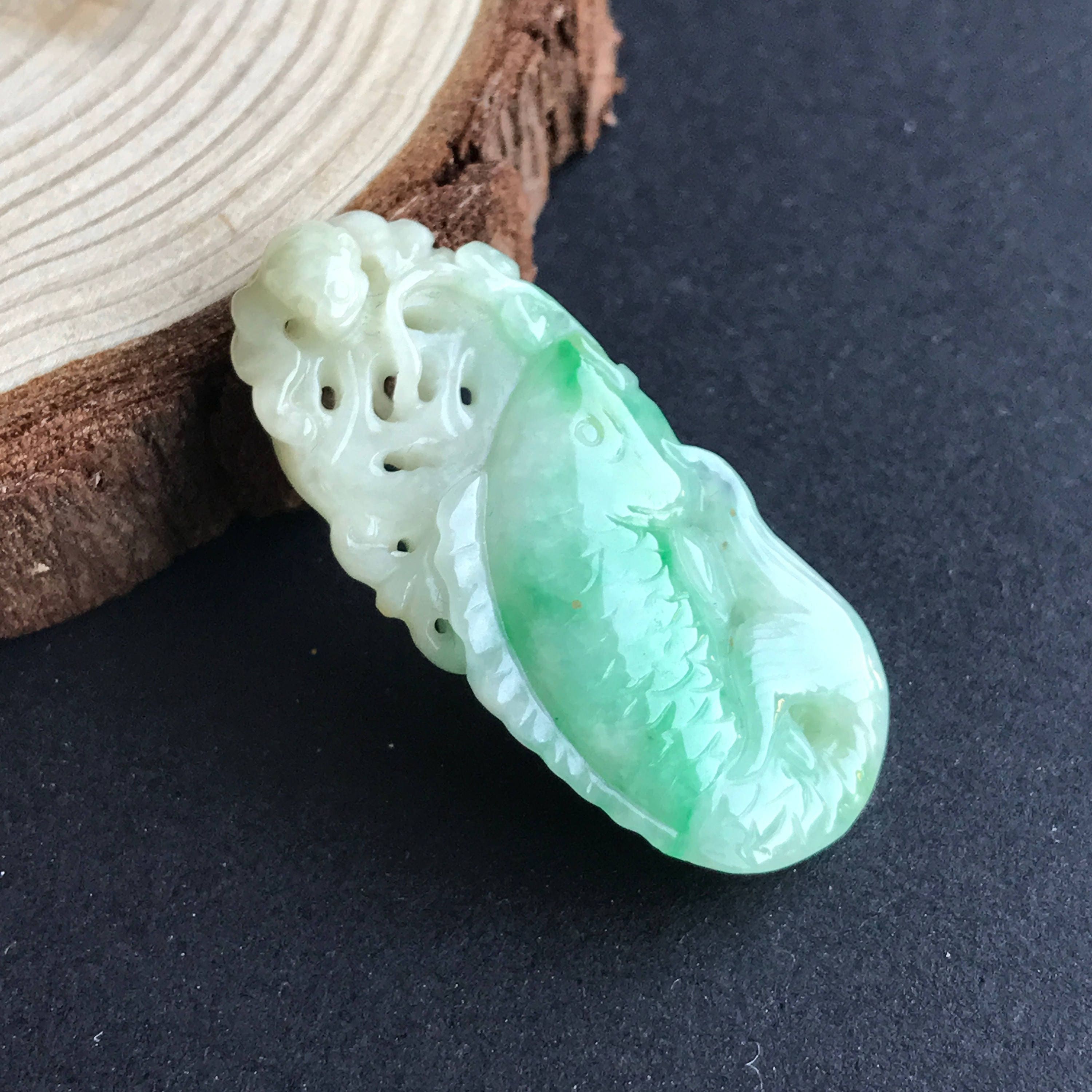 jade koi pendant