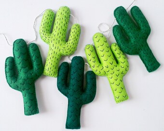 Cactus banner, cactus nursery garland, cactus baby shower, saguaro cacti decor, felt succulents, adventure nursery, fiesta party cactus gift