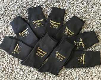 Groom socks , groomsmen socks, personalised socks, groom gift, usher socks , bestman socks,father of the bride socks, wedding gift , gift