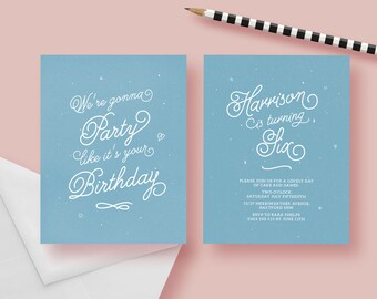 Cursive invitation | Etsy