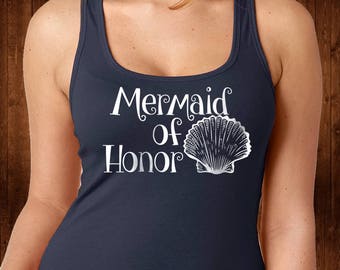Mermaid Bride - Maid of Honor Shirt - Mermaid Shirt - Custom Bridesmaid shirts - Mermaid tee - Shirts for Beach Wedding - Disney Princess