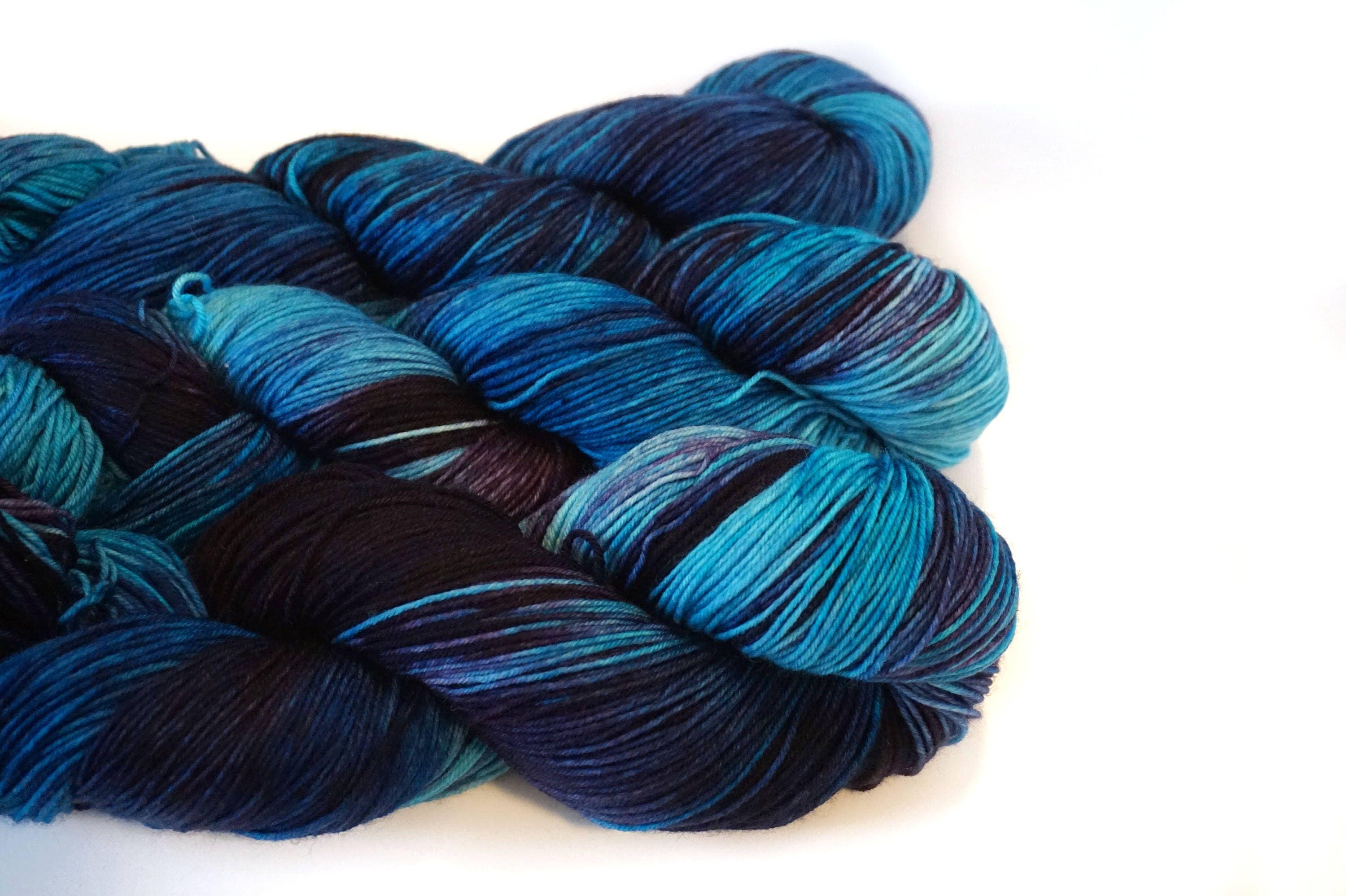 Geek Yarn Blue Yarn Blue Variegated Yarn Blue Ombre Yarn