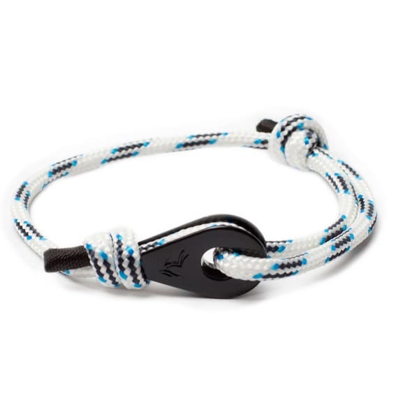 NAUTICAL BRACELET - white bracelet, paracord bracelet, cord bracelet, mens bracelet, sailing bracelet, white bracelet, rope bracelet
