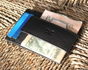 Mens Front Pocket Wallet Minimalist Wallet Men's Money Clip RFID Protection Slim Leather Wallet for Men Fathers Day Gift Handmade Wallet