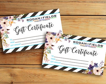 Rodan + Fields Gift Certificate Business Card - Digital File - Rodan + Fields - Immediately available after your purchase