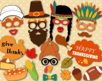 Printable Thanksgiving Photo Booth Props, Thanksgiving Party Photo Booth Props, Turkey Party Props, Fall Festival Photo Booth Props, 0104