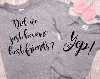 Matching Sibling Shirt Set | Big Sister Little Sister | Sisters | Cousins Shirts | Did We Just Become Best Friends? | Coming Home Outfit