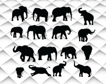 Elephant svg,jpg,png,eps for Design/Print/ Silhouette Cameo/Cricut and Many More