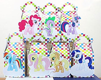 My little pony favor bag, My little pony favor box, My little pony treat box, My little pony Goody box, My little pony party favor box