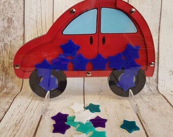 Hand Painted, Personalised Car Reward Jar, Reward Chart, Behaviour Chart, Cars