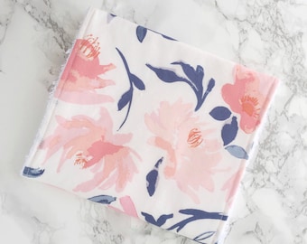 Watercolour Floral Burp cloth, baby girl, baby girl gift, baby burp cloth, burp rags, baby girl burp cloth, baby shower gift, newborn gift