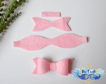 Wool Blend Felt Bow Die Cut, Bow Making, Felt Bow Die Cuts, Die Cut Flowers, Scrapbooking, Felt Flower Making, Craft Supplies