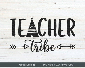 Teacher Tribe SVG Arrow SVG Tribe SVG Clipart Vector for Silhouette Cricut Cutting Machine Design Download Print