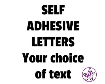 Personalised 5" 6" 7" large self-adhesive vinyl letter stickers | Custom Vinyl Lettering