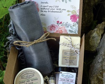 Asking bridesmaids- FIVE Floral Bridesmaid Proposal Boxes - Custom Bridesmaid Gifts - thank you gift - bridal party gifts - will you be my