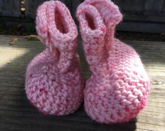 Crochet Baby Booties - Cotton Candy