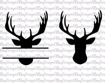 Hunting svg bundle, buck svg, deer head svg, deer head monogram frame svg, deer cut files, hunting cut files, silhouette cut files, cricut