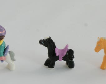 1994 - Polly Pocket Happy Horses - Pet parade - Pony Friends - Missing only one polly pocket doll