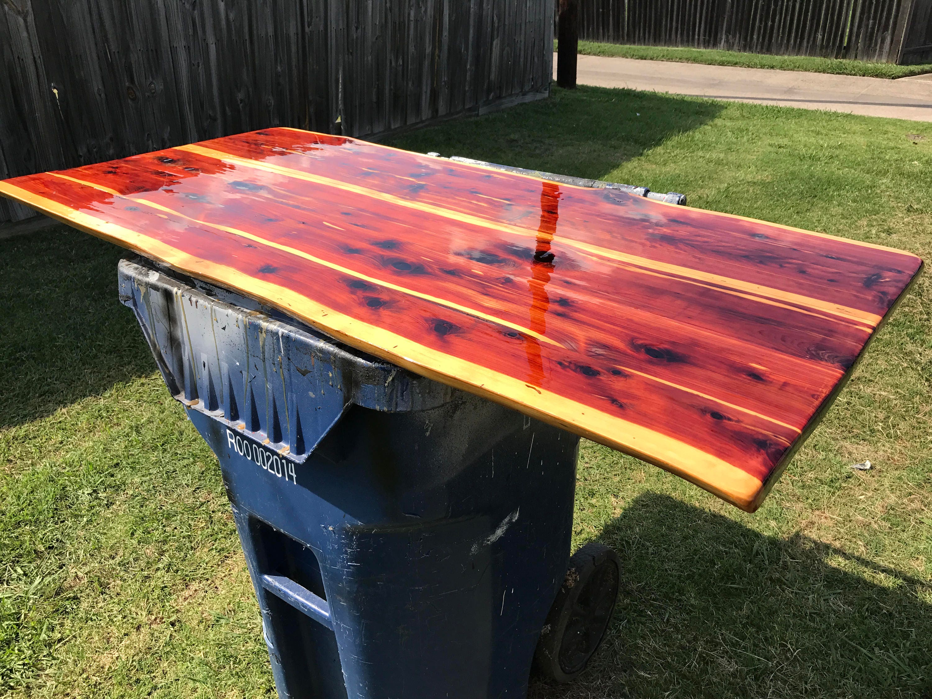 Red Cedar Live Edge Wood Table Top