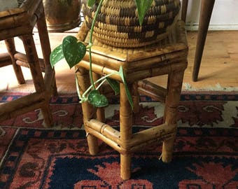 Vintage Bamboo/Rattan Plant Stand