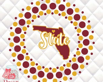 Florida State - FSU Circle SVG, Silhouette studio bundle - design download