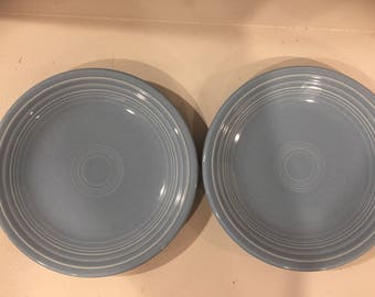 Fiestaware set of two small periwinkle blue plates