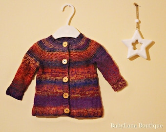 Afghan Crochet Girl Wool Hoodie Cardigan Colorful