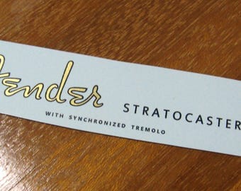 Fender Stratocaster Headstock Decal Metallic Waterslide Decal