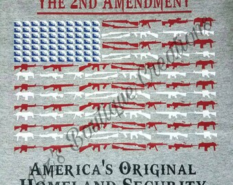 2nd Amendment, Patriotic, men's custom shirt, personalized tshirt, flag shirt, gun control t-shirt, gifts for men, gifts for him, homeland