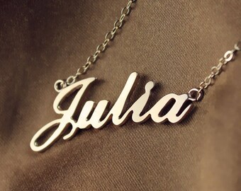 Name Necklace,Gold,Rose gold,Silver Custom Name Necklace, Celebrity Necklace, Name Jewelry, Best Gift For Girls, rose gold new color!
