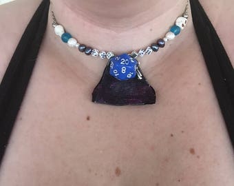 Percival de Rolo beaded charm necklace! pathfinder d20 DnD critical role critrole natural twenty 20 sided die dice gunslinger cabal's ruin