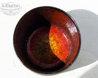 Yunomi, tea cup, black stoneware by KaouennCeramics