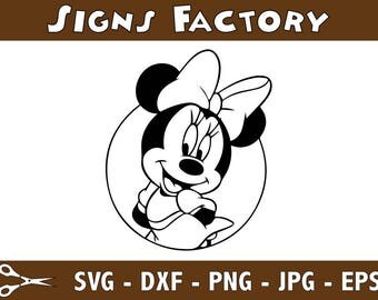 Minnie Mouse SVG files, Minnie svg, Minnie mouse silhouettes, Minnie mouse clipart, disney svg files for silhouette cricut download