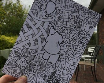 Zentangle elephant | Etsy