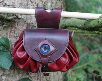 Purse medieval inspired XV century leather