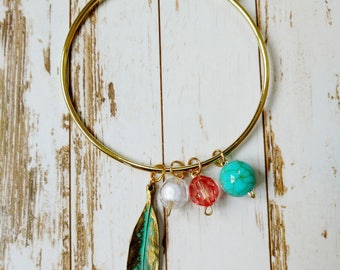 Willow Leaf Bangle Bracelet