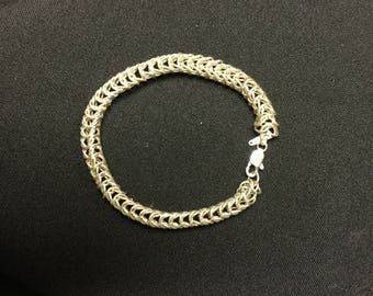 Sterling Silver Bracelet in Foxtail pattern