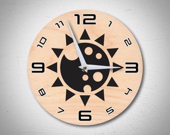 Wall Clock Art wooden wall clock | etsy Wall Clock Art wooden wall clock | etsy