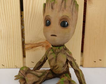 Baby Groot, 3D Printing, Guardians of the Galaxy, Groot Sculpture, Collectable, Groot Figure, Hand Painted Groot, Cosplay Groot Prop