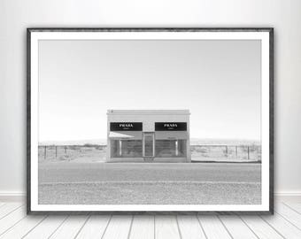 Prada Marfa Texas Print Prada Marfa Print Prada Print Prada Wall Art Prada Poster Prada Marfa Poster Boho Prints Black and White Photography