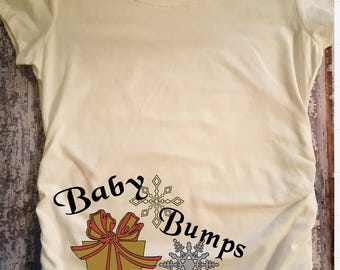 Baby Bump First Christmas Shirt, Maternity Shirt, Pregnancy Reveal Maternity Shirt, Pregnancy Shirt, Baby Shower Gift, Mommy Gift, Mom to Be