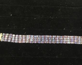 Beaded purple bracelet