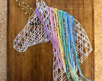 unicorn string art