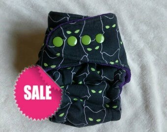 Halloween Big Newborn AIO - all in one - fitted diaper - Halloween