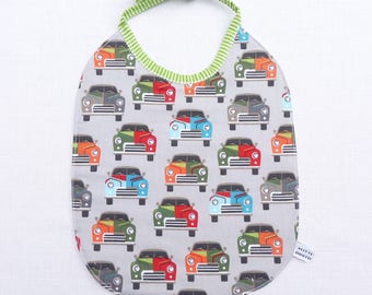 bavoir bébé original réversible 0/24 mois « voitures »